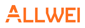 ALLWEI logo in orange on black background.