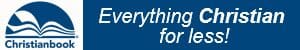 Christianbook logo with slogan "Everything Christian for less.