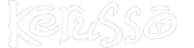 Kerusso logo with stylized white text.