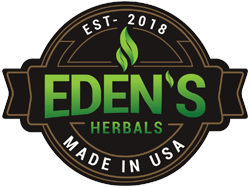 Eden's Herbals logo, established 2018 USA.