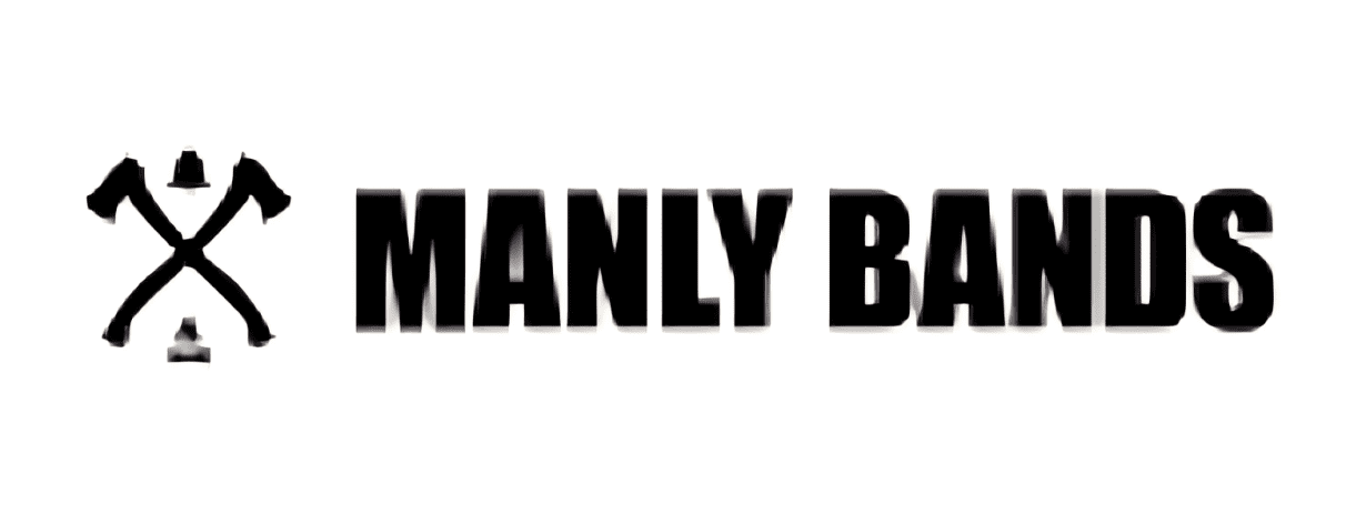 Manly Bands logo with crossed axes.