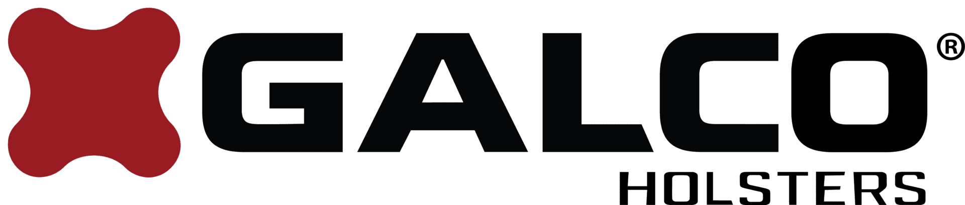 Red and black Galco logo design.
