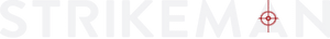 Strikeman logo with target symbol.