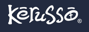 Kerusso logo with a cross symbol.