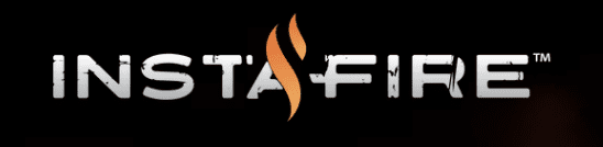 InstaFire logo with flame design.