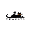 Black cat logo with text "MEWCATS".